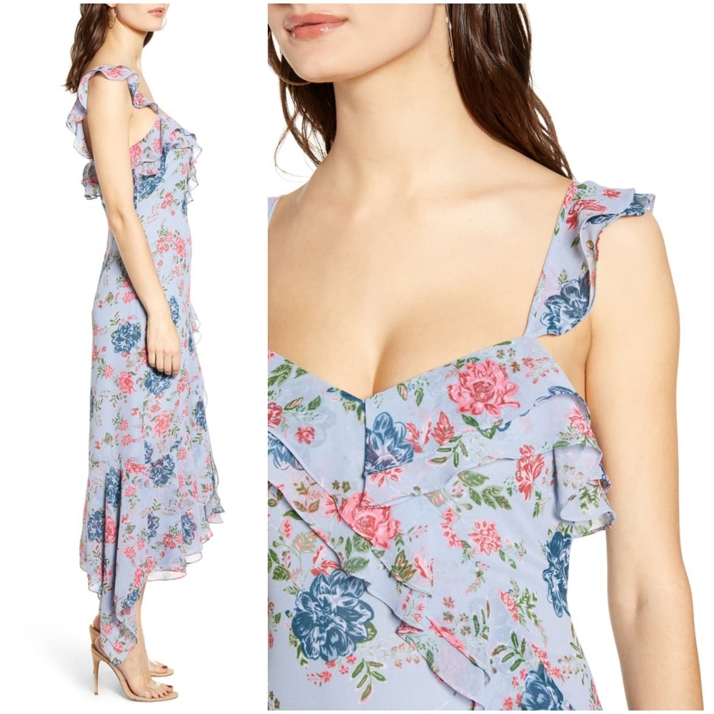 NWT Ruffle Midi Dress - Picture 5 of 7